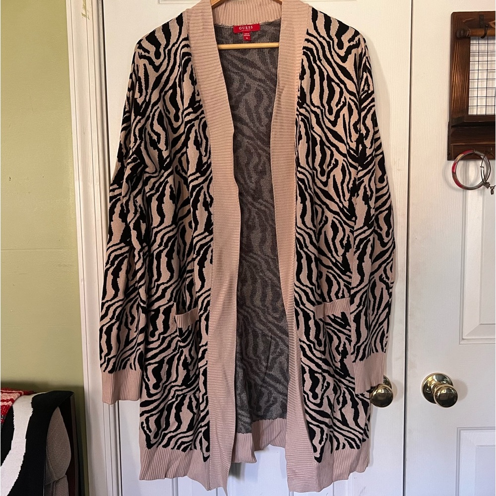 GUESS // Zebra-Print Cardigan